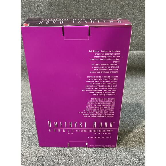 Vintage Barbie Amethyst Aura Jewel Essence Collection Bob Mackie 1996 In Box COA - Picture 10 of 13